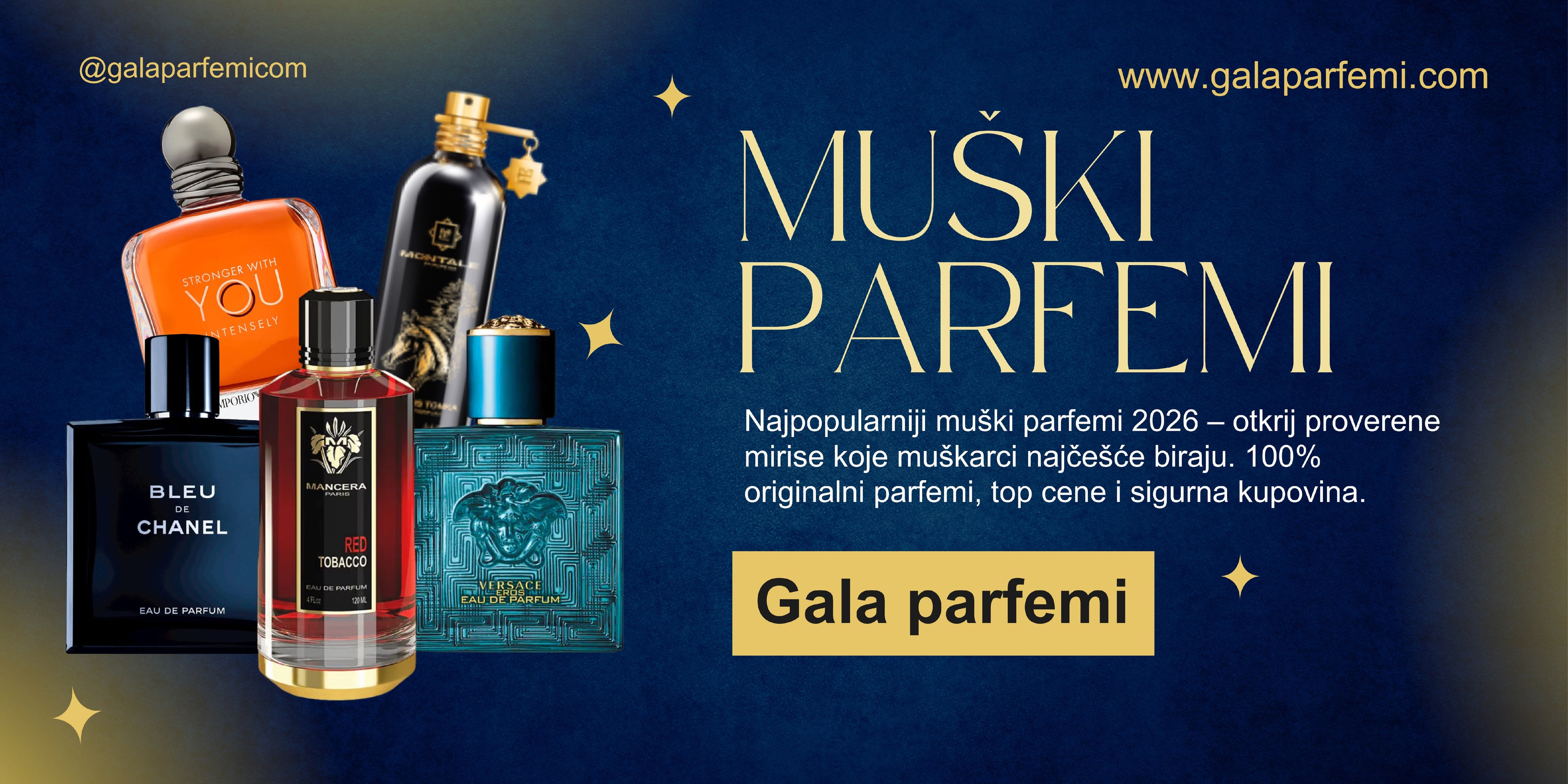 Najpopularniji muški parfemi 2026